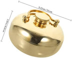 Sosoport Copper Hot Water Hand Warmer Thickened 1.1mm Small 13cm Metal Thermal Bag Refillable Hot Water Bottle for Winter Outdoor Camping Foot Heating Random Color