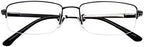 Mens Womens +3.00 Metallic Reading Glasses Half Rim Readers Spectacles
