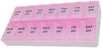 7 Day Weekly Pill AM PM Organizer, ShysTech Large Pill Case Pill Box for Pills/Vitamin/Supplements/Medication (Pink, Regular)