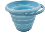 SAMMART Set of 2-5L(1.32Gallon) Collapsible Fishing Bucke - Foldable Round Tub - Portable Plastic Water Pail - Space Saving Outdoor Waterpot (2, See Angel)