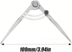 Tiiyee Leather Compass, Wing Divider Leathercraft Compasses Rotating Craft Tool Adjustable Edge Drawing Tool Leatherwork for Sewing Handmade Drafting Woodworking Metalworking Rotating Scratch(100mm)
