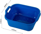 Addis 517936 Large Rectangular 10 Litre Washing Up Bowl with Handles, Black, 39 x 32 x 14 cm