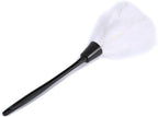 1pc Fashion Turkey Feather Duster with Black Reusable Plastic Handle Cleaning Tool White 35cm Durable and Useful