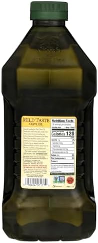 Pompeian Mild Taste Olive Oil - 68 fl oz - 2 L - Olive Oil for High Heat Cooking - Mild Flavor for Baking and Sauteing - High Smoke Point