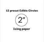 Engagement Cookie Toppers,She Said Yes Design, 2 Inch, 12 Precut Edible Icing Paper Circles, icing paper