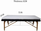 Lash Bed Foam Topper for Massage Bed, 73x29x2 inch White Memory Foam Removable Cover Massage Mattress, Non-Slip Elastic Bands