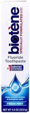 Biotene Dry Mouth Toothpaste, Fresh Mint Original, 4.5-Ounce Box (Pack of 4)