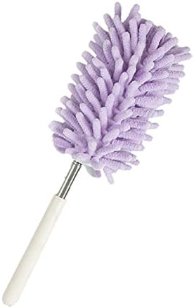 CANDeal 1PCS Microfiber Duster for Cleaning, Washable Extendable Cobweb Dusters with Telescoping Extension Pole, Bendable Head for Car, Window, Furniture, Office