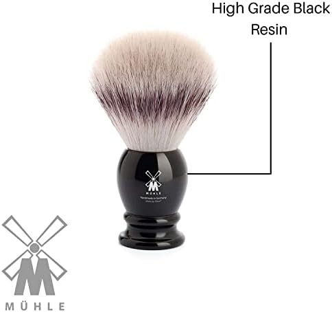MÜHLE Classic Silvertip Badger Fiber Brush | High-Grade Black Resin Handle | Luxury Shave Accessory for Men