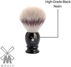 MÜHLE Classic Silvertip Badger Fiber Brush | High-Grade Black Resin Handle | Luxury Shave Accessory for Men