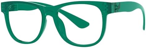 Eyekepper Metalless Reading Glasses with Screwless Spring Hinges Large Frame Readers for Men Green +1.25