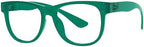 Eyekepper Metalless Reading Glasses with Screwless Spring Hinges Large Frame Readers for Men Green +1.25