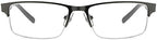 FosterGrant Ironman IronFlex IM1001 Men's Reading Glasses Semi Rimless Gun (Blue, 2.00)