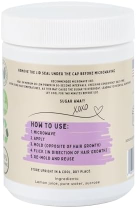 Sugaring Paste - HARD Organic Sugaring Paste for All Hair Types - Brazilian Wax, Bikini Wax, Under Arm, Full Body Hair Removal - (43 Oz.)