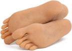 Resafy Soft Silicone Lifesize Female Mannequin Feet 1:1 Realistic Silicone Foot Mannequin Shoes Display Jewerly Sandal Shoe Sock Art Sketch Nail (Golden, 37")