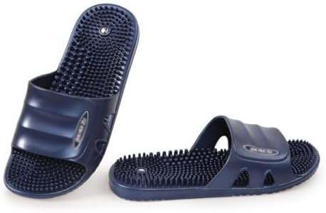 Massage Slippers for Men and Women,Magnetic Therapy Massage Shoes,Foot Reflex Zones Acupressure Massage,Reflexology Foot Massage Sandals (Size:EU 39,Color:Bright red)