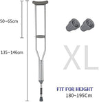 Crutches for Adults Underarm Crutch Armpit Retractable Double Crutches Elderly Walking Stick Aluminum Alloy Handicapped Fracture Walker Great for Travel or Work Learned