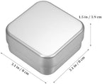 Amosfun 2pcs Aluminum Travel Soap Case Container with Lid: Portable Self-Draining Square Holder Soap Box 3 x 3 x 1.5 Inch for Camping Gym and Travel