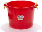 Little Giant® Plastic Muck Tub | Durable & Versatile Utility Bucket with Handles | Muck Bucket | Durable Handles | 70 Quart | Red