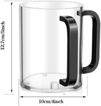 Judaica Hand Washing Cup with Dual Handles,5" Acrylic Washing Cup for Netilat Yadayim,Acrylic Clear Wash for Jewish Ritual