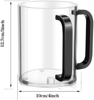 Judaica Hand Washing Cup with Dual Handles,5" Acrylic Washing Cup for Netilat Yadayim,Acrylic Clear Wash for Jewish Ritual