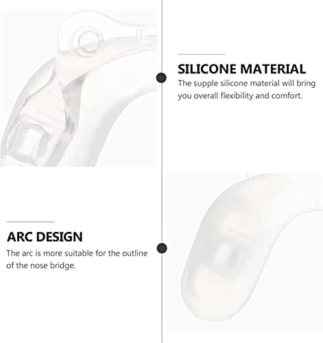 VIORNO Glasses Legs,Eyeglass Legs, 3pcs Eyeglasses Nose Pads Glasses Bridge Strap Retainers Saddle Bridge Screw- in Eyeglasses Nose Piece Anti- Slip Replacement Silicone Nosepads