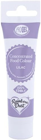 Rainbow Dust ProGel Concentrated Food Colour, Lilac Colouring Gel For Baking and Cake Decorating, 25g Tube