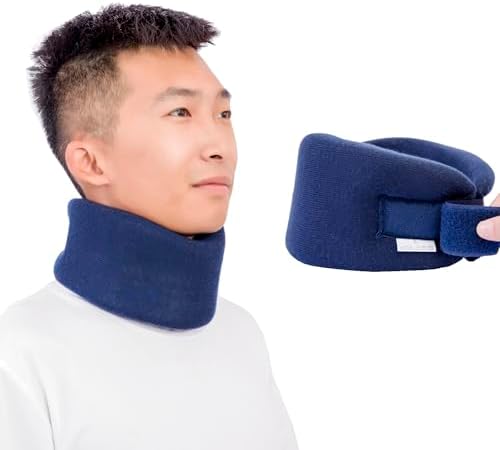 XL Neck Braces for Neck Pain and Support High-Density Comfort Cervical Collar for Vertebrae Stable and Aligned, Relieve Injury Spine Pressure – with 2-Pack Cover Sleeve