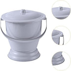 Generic Spittoon Urinal with Lid Portable Bedpan Potty Bucket Pot, Household Portable Toilet for Woman Children Home, Gray