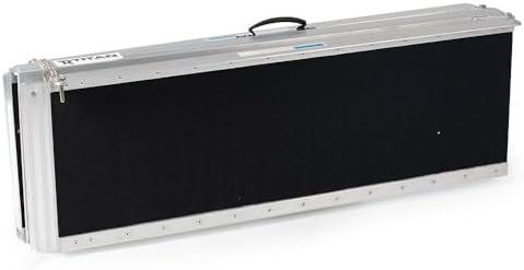Titan Ramps 7' Folding Briefcase Aluminum Wheelchair Ramp 600 lb. Capacity Anti-Slip Threshold Entryway Home Access