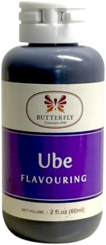 Butterfly Ube Flavoring Extract 2 oz – Purple Yam Essence for Baking, Lattes, Ice Cream, Jam & Halaya Recipes