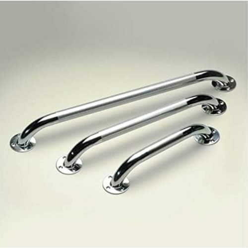 Homecraft Chrome-Plated Steel Grab Bar, Safety Rail and Mobility Aid for Bathroom for Elderly, Disabled and Handicapped Users, Indoor and Outdoor Attachment, 12 "