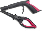 Grabber Reacher Tool 19" Aluminum Magnetic Claw with LED Light, Reacher Grabber Pickup Tool, Foldable Gripper Grabbers for Elderly Grab it Reaching Tool, Trash Grabbers Pickers, Red, By Luxet 2-Pack