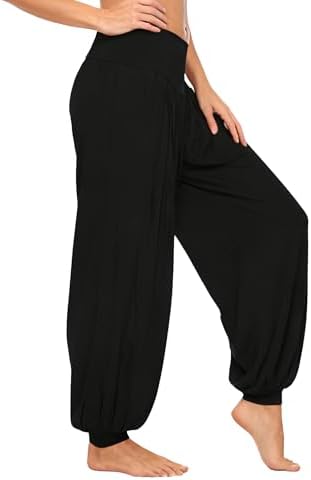 AvaCostume Women's Modal Yoga Pants Loose Harem Pants Soft Pilates Dance Joggers Lightweight Lounge Pajama Bottoms
