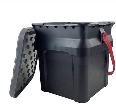 5 Gallon Heavy Duty Plastic Material Bucket Tote, Black, Adult