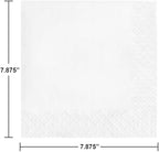 250-Count Touch of Color 3-Ply Paper Dinner Napkins, White