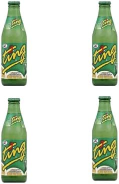 Ting, Sparkling Jamaican Grapefruit Flavored Beverage, 10.14oz Glass Bottle (Pack of 4 Total of 40.56 Fl Oz)