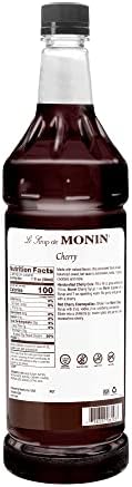 Monin Flavored Syrup, Cherry, 33.8-Ounce Plastic Bottle (1 liter)