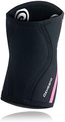 Rehband Rx Knee Sleeve 7mm - Black/Pink - XLarge - 1 Sleeve