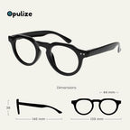 OPULIZE RIO Reading Glasses with Blue Light Blocking for Women and Men, Flat Top Frame with Spring Hinges, Computer gaming glasses, Black,Brown Tort,Blue Tort,Green,Mid Grey +1 (Pack of 5)