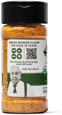 Kinder's Organic Santa Maria Rub (Cracked Pepper and Herbs), Premium Quality Seasoning, MSG Free and USDA Certified Organic, 2.6oz