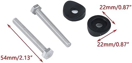Crapyt 6 PCS Adjustment Bolts Drive Walker Replacement Parts 1.81"×0.79" Black Replacement Parts for Walkers Star Knobs