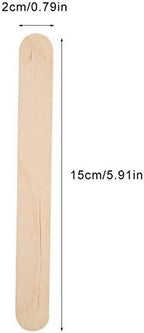 50Pcs Disposable Wooden Epilation Depilatory Wax Applicator Stick Spatula Hair Removal Tool, Apply Wax Evenly, Remove Hair Fast, Environmental Friendly Materials, 15cm Long Wax