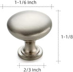 Ravinte 30 Pack Brushed Nickel Round Zinc Cabinet Knobs for Kitchen Bathroom Closet Dresser Cabinets