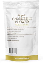 Organic Chamomile Flower Whole Tea, 4 Ounces (Matricaria recutita) USDA Certified | Resealable Pouch| Packaged in The USA (Pack of 1)