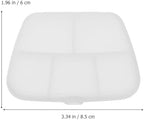 FRCOLOR Transparent 6 Compartment Pill Organizer Compact Medicine Box 3.34X2.36X0.78 Inch Portable Weekly Pill Case for Travel Home School Use