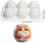 mostsom Silicone Baking Molds Cute Fat Cat Mousse Mold for Candy, Chocolate Cake Mould, Soap, Ice Cream, Breakfast Sandwiches, Omelets (H_Fat Cat)