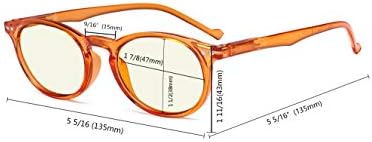 CessBlu Ladies Computer Glasses Round Oval Blue Light Filter Reading Eyeglasses Women