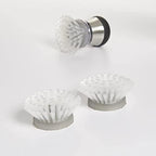 Steel Soap Dispensing Palm Brush with Refills