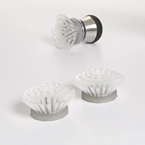 Steel Soap Dispensing Palm Brush with Refills